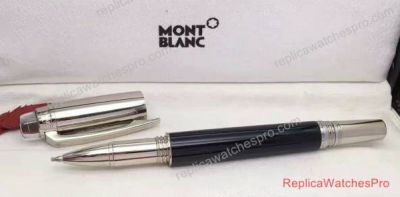 Mont Blanc Knock Off StarWalker Rollerball Black w/ Sliver Clip